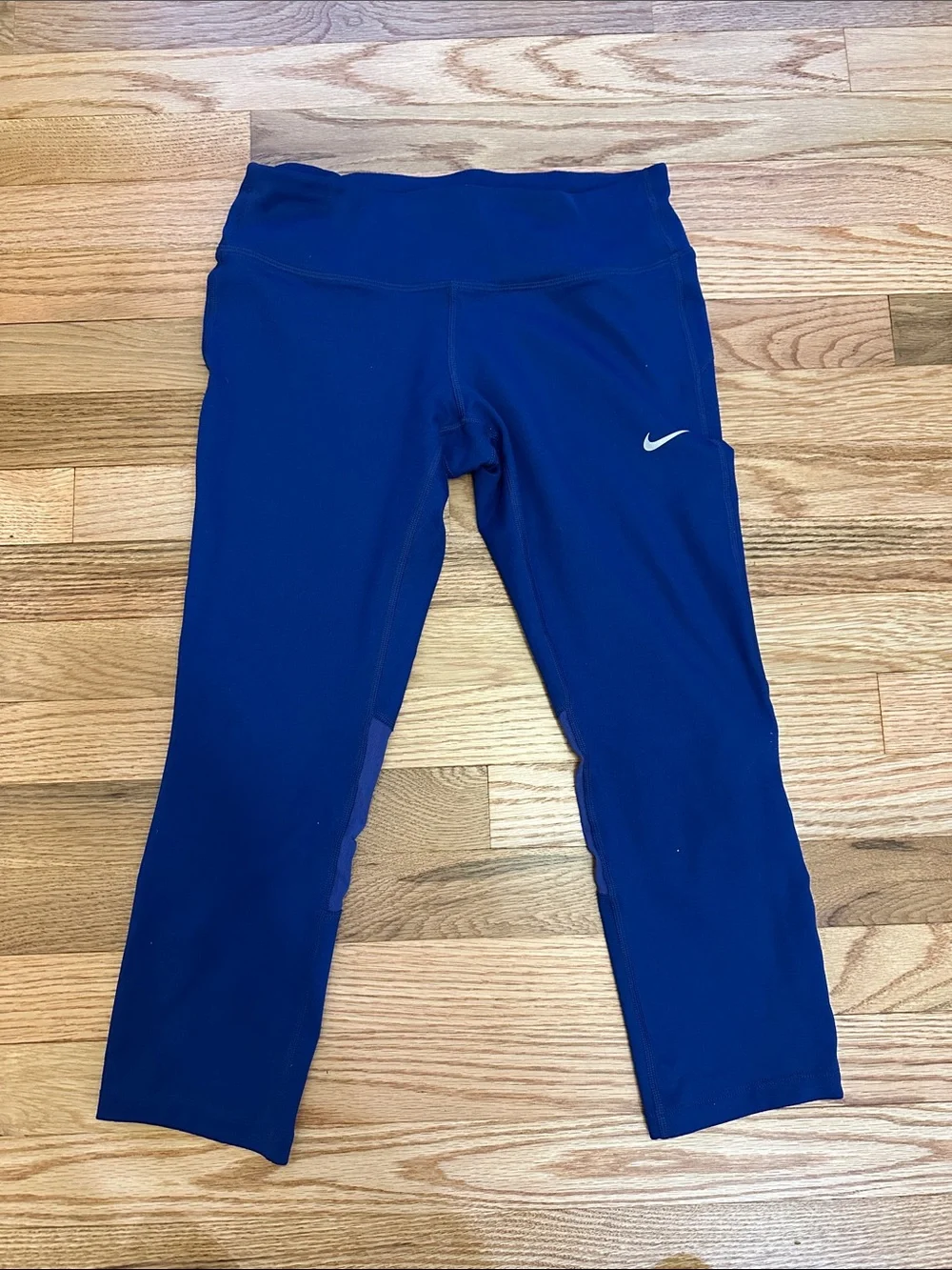 Nike Women’s Dri-Fit Royal Blue Capri Leggings with Swoosh- Size Small